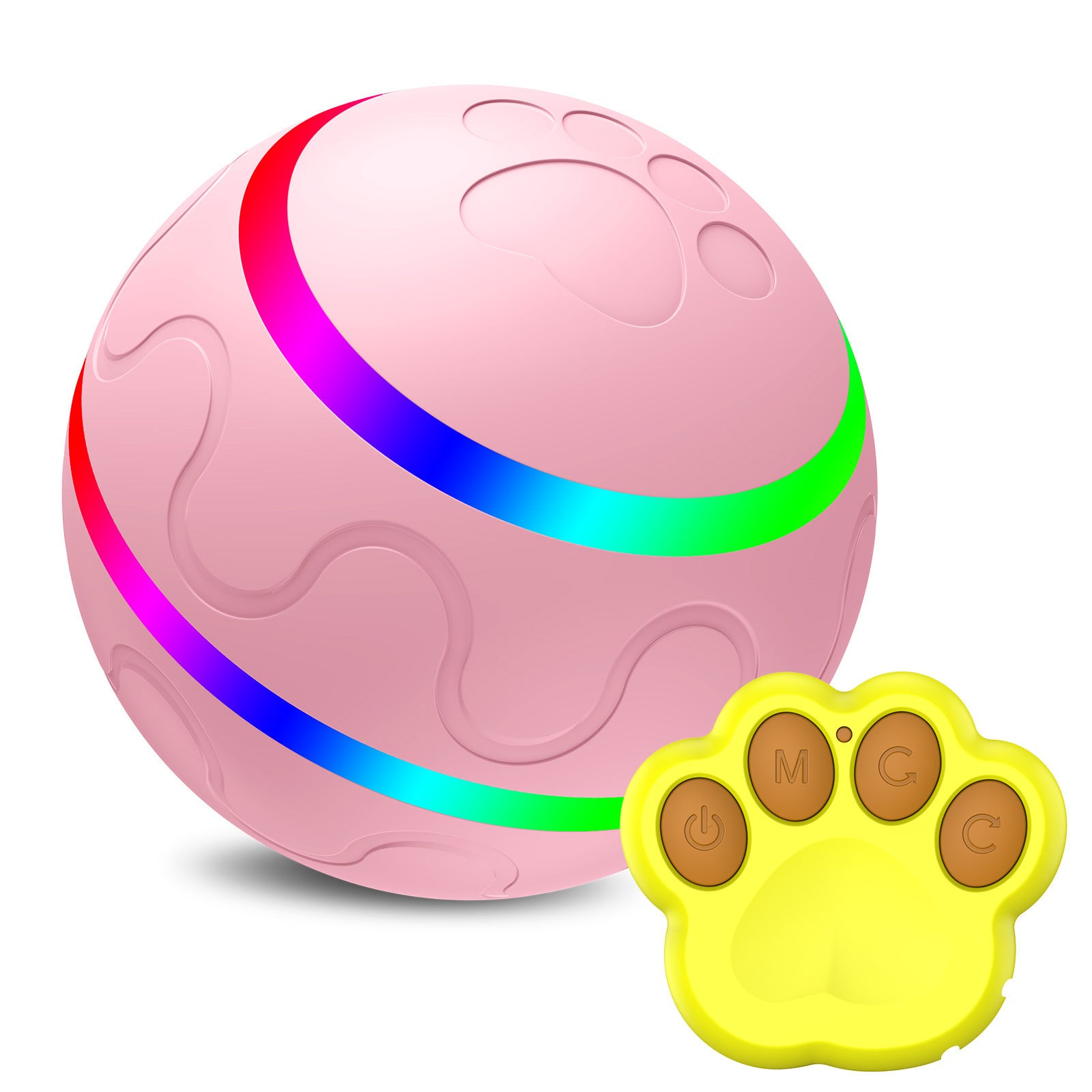 Smart Interactive Cat Toy Ball | USB Rechargeable Self-Rotating Ball – Pouch Treats