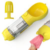 3-in-1 Portable Pet Water Bottle | Feeder, Bowl & Waste Bag Holder – Pouch Treats