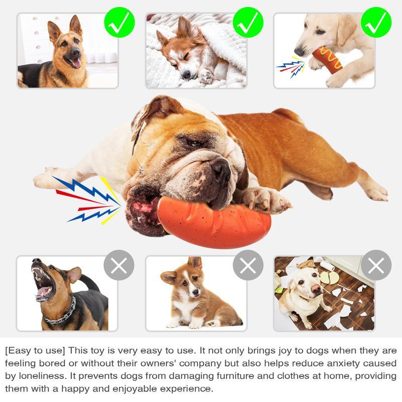 PPOKEl Indestructible Dog Chew Toy – Tough Rubber Toy for Aggressive Chewers (Orange)