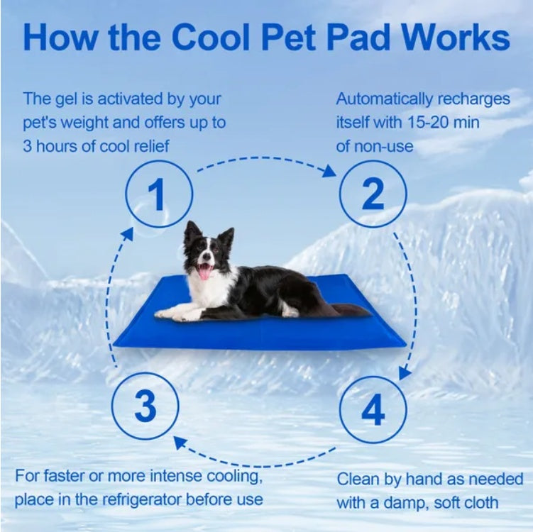 Dog Cooling Mat – Pressure-Activated Gel Pad | Fast U.S. Shipping