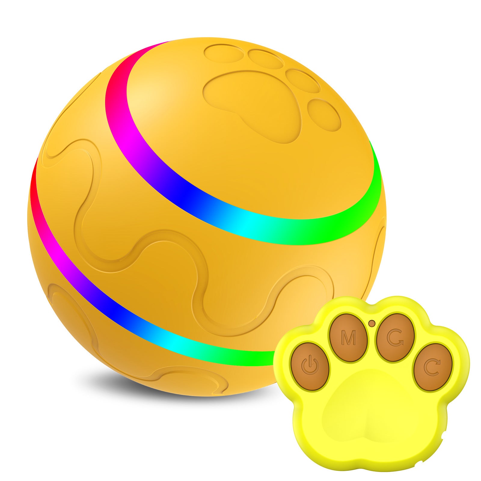 Smart Interactive Cat Toy Ball | USB Rechargeable Self-Rotating Ball – Pouch Treats