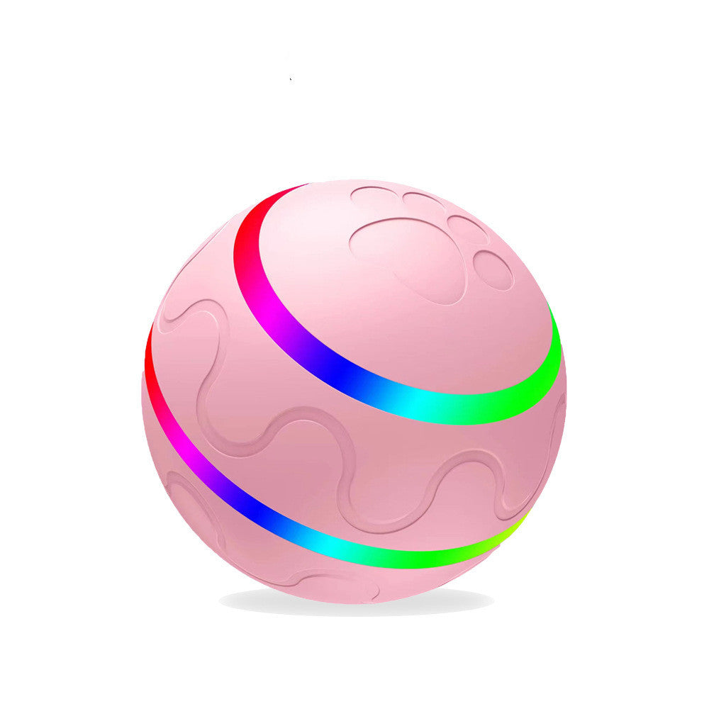 Smart Interactive Cat Toy Ball | USB Rechargeable Self-Rotating Ball – Pouch Treats