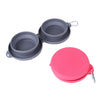 Foldable Double Pet Feeding Bowl – Portable & Convenient
