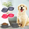 Foldable Double Pet Feeding Bowl – Portable & Convenient