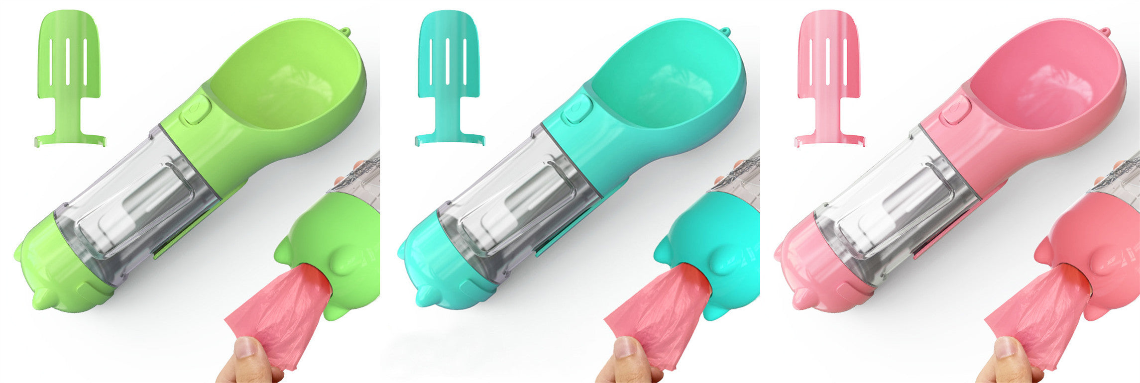 3-in-1 Portable Pet Water Bottle | Feeder, Bowl & Waste Bag Holder – Pouch Treats