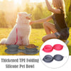 Foldable Double Pet Feeding Bowl – Portable & Convenient