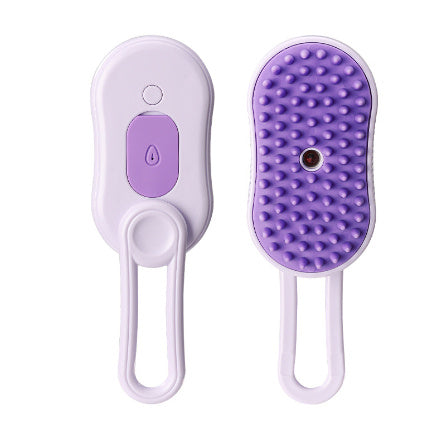 Pet Steam Brush – Electric 3-in-1 Grooming Tool for Hair Removal and Massage