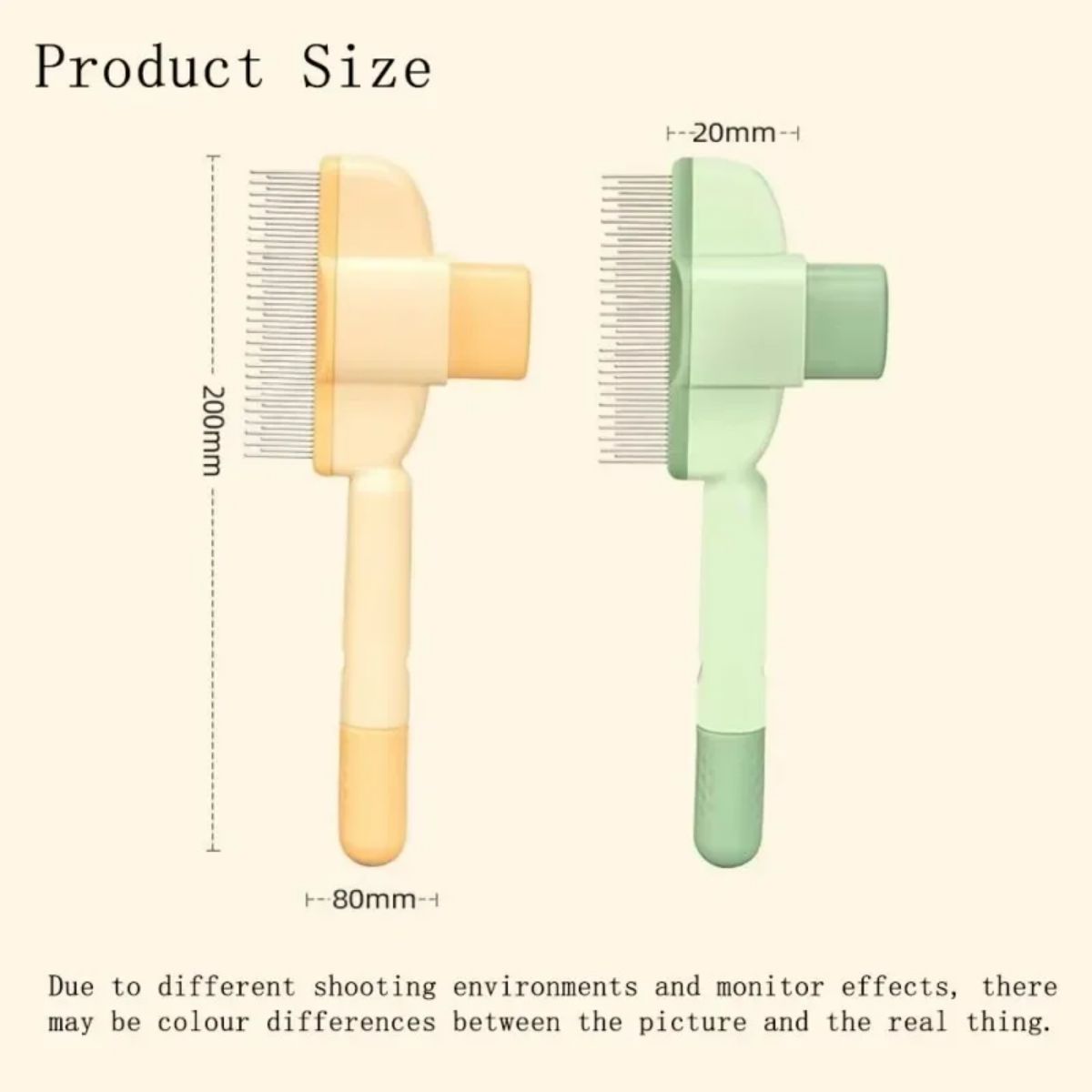 Pet Grooming Brush One Click Hair Removal, Gentle on Skin