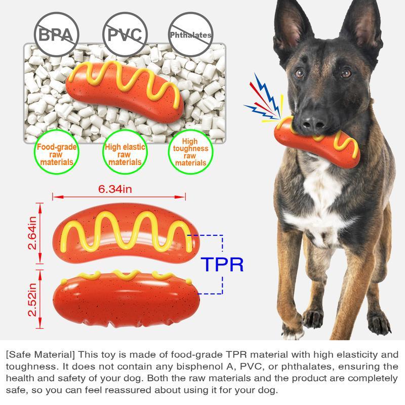 PPOKEl Indestructible Dog Chew Toy – Tough Rubber Toy for Aggressive Chewers (Orange)